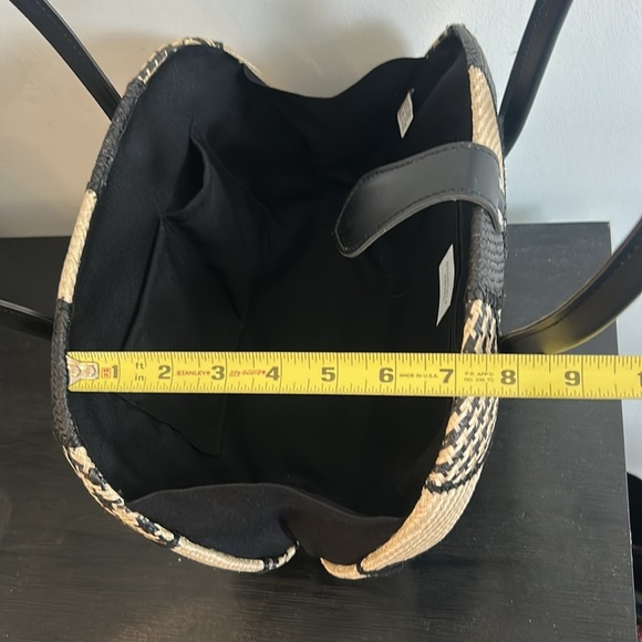 Asiallery Toronto Black & Tan Buntal Woven Handbag Artisan-Made, Patchwork - Picture 16 of 16